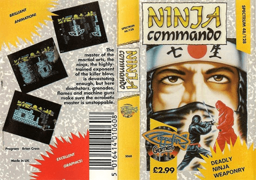 Ninja Commando box art for ZX Spectrum